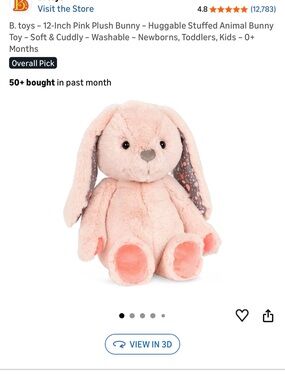 Pink Plush Bunny - Soft Huggable Stuffed Animal